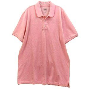 The Foundry Supply Co Men's Size XLT 1/4 Button Up Polo Shirt 100% Cotton Pink